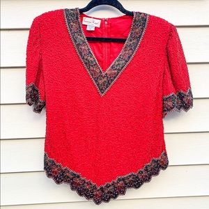 Vintage beaded blouse